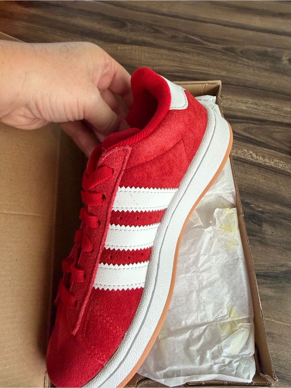 Brand new kids 3Y Adidas campus in red